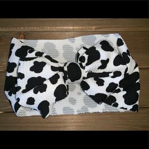 Baby Head Wrap -Cow Print